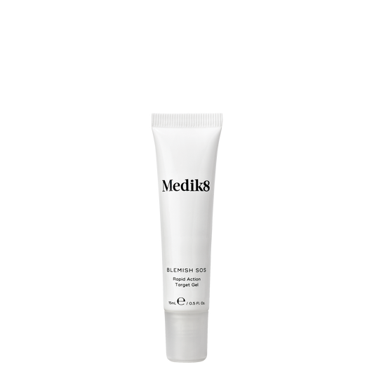 Medik8 BLEMISH SOS skincare tube on a white background