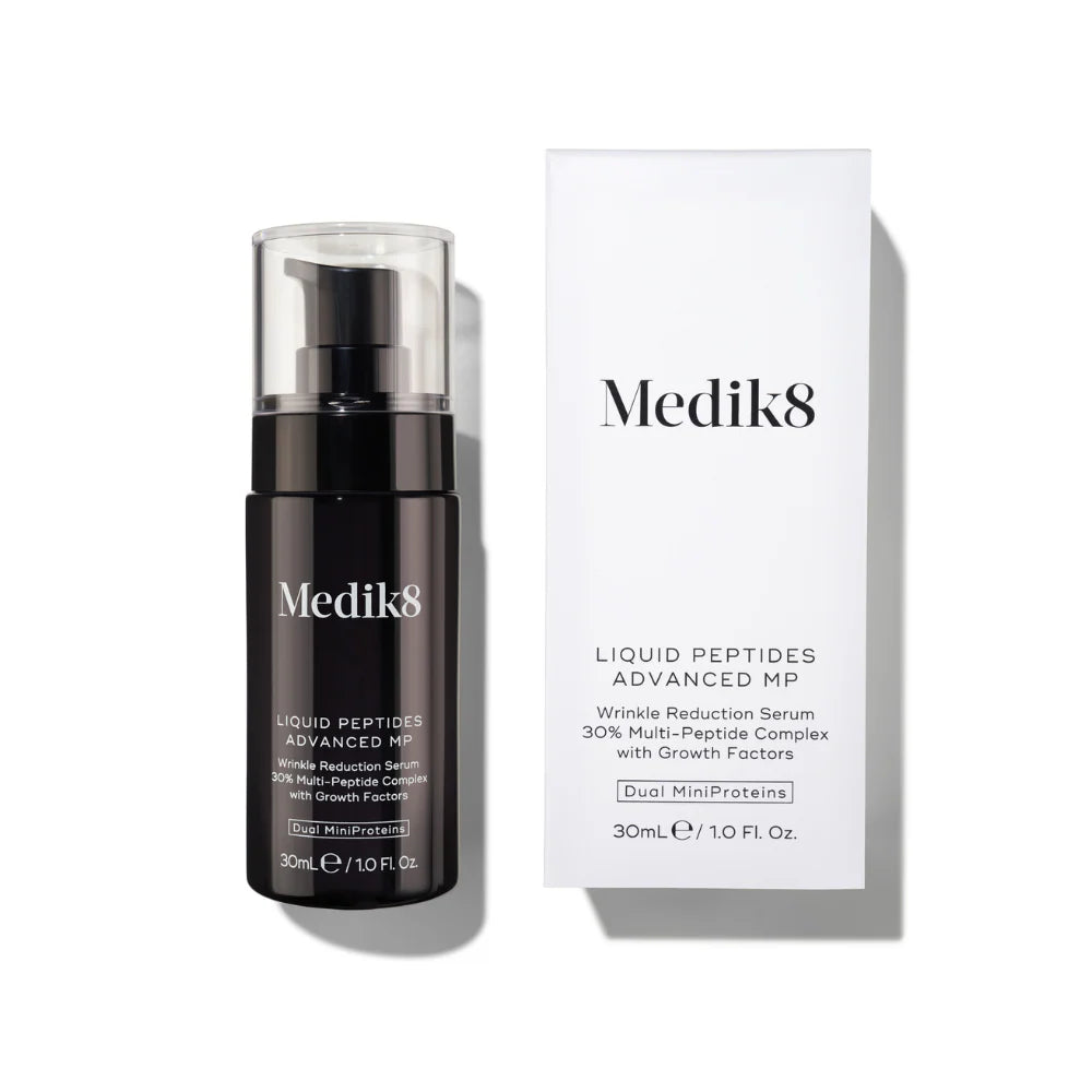 Medik8 Liquid Peptides Advanced MP serum bottle and packaging on a white background