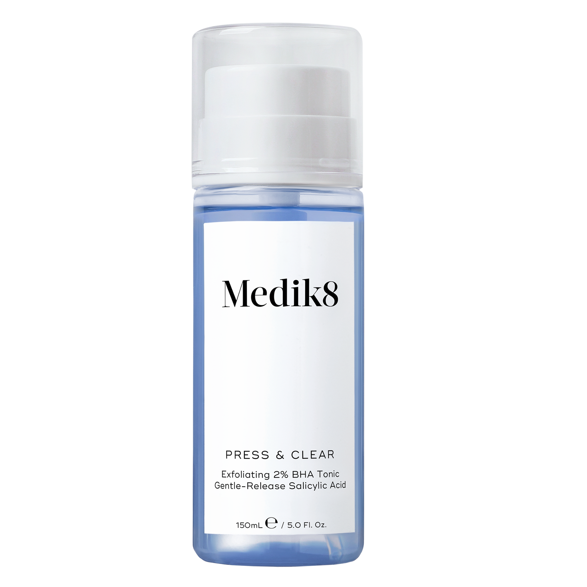 Medik8 Press & Clear skincare bottle on a white background