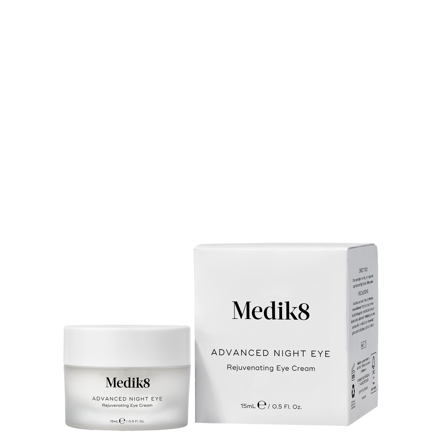 Medik8 Advanced Night Eye cream jar and packaging on a white background