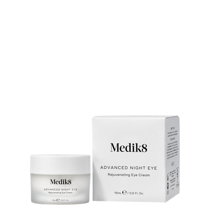 Medik8 Advanced Night Eye cream jar and packaging on a white background
