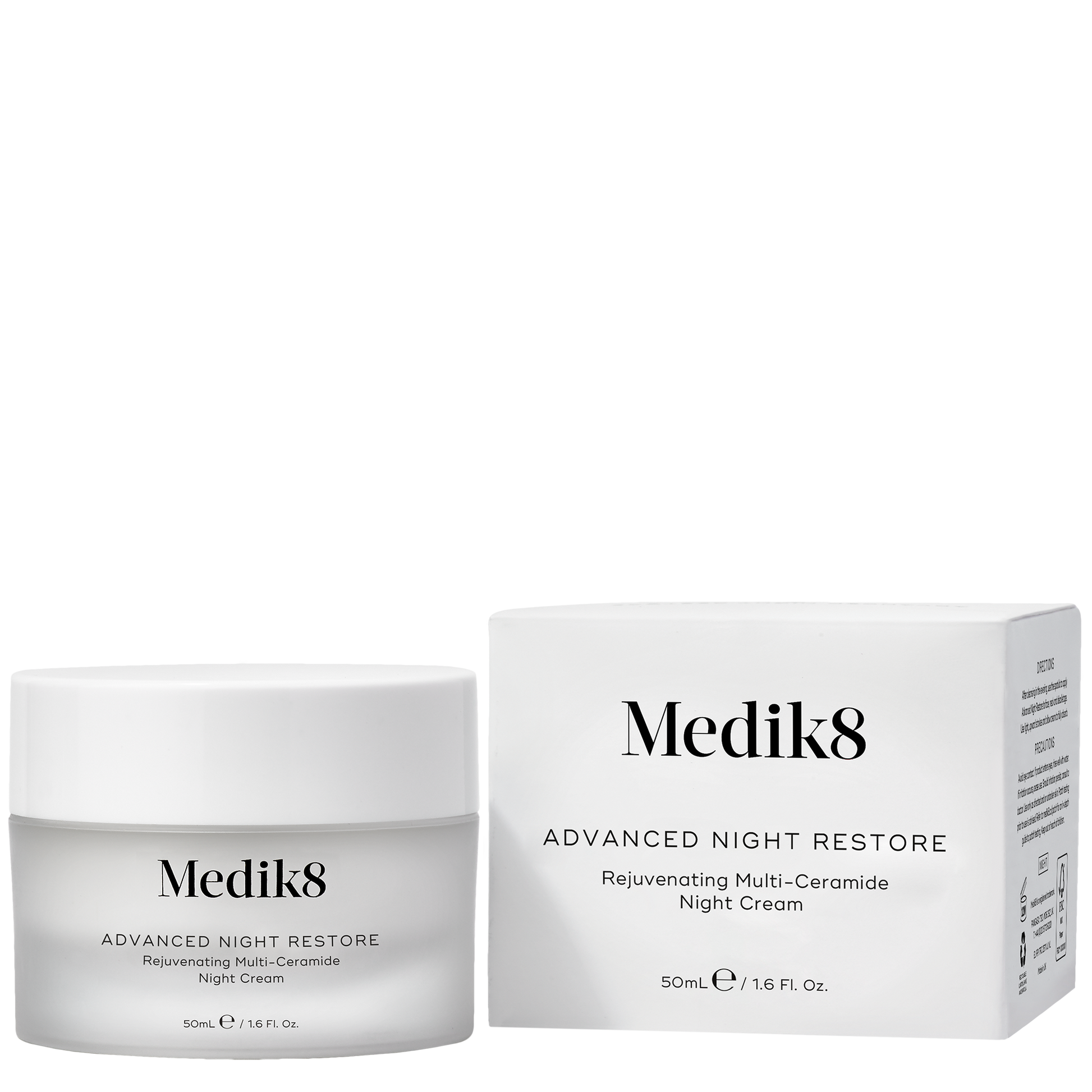Medik8 Advanced Night Restore night cream jar and packaging on a white background