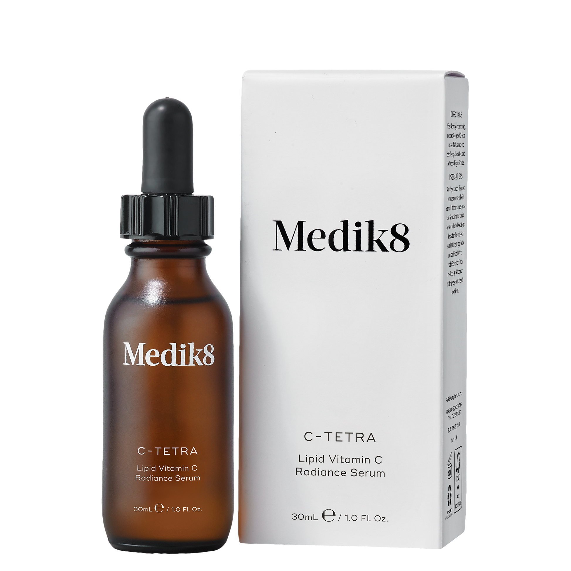 Medik8 C-Tetra Lipid Vitamin C Radiance Serum bottle and packaging on a white background