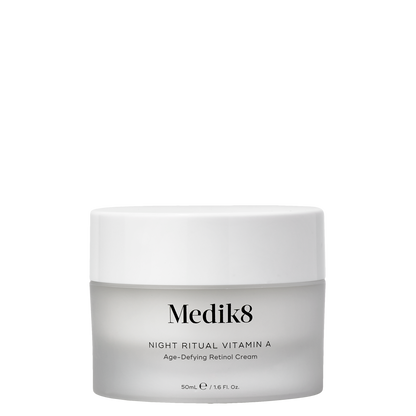 Medik8 Night Ritual Vitamin A cream jar on a white background