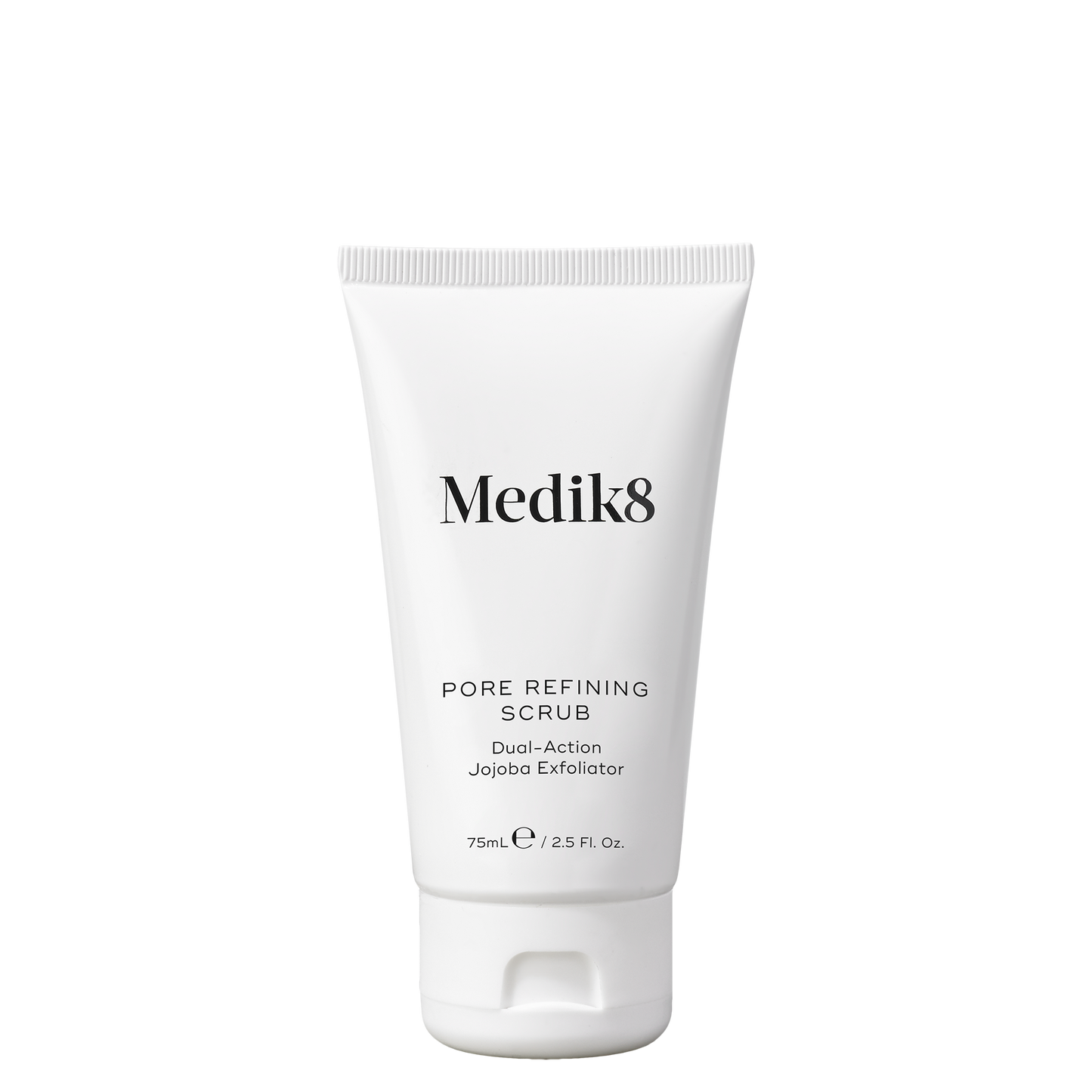 Medik8 pore refining scrub tube on a white background