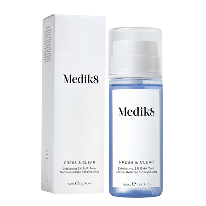 Medik8 bottle and packaging on a white background