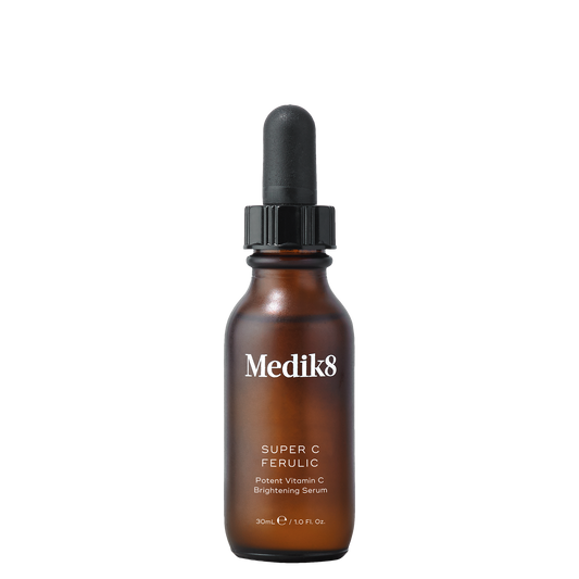 Medik8 Super C Ferulic serum bottle on a white background