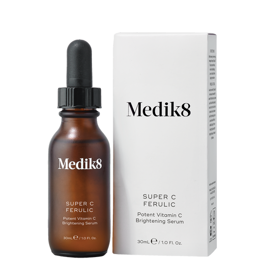 Medik8 Super C Ferulic serum bottle and packaging on a white background