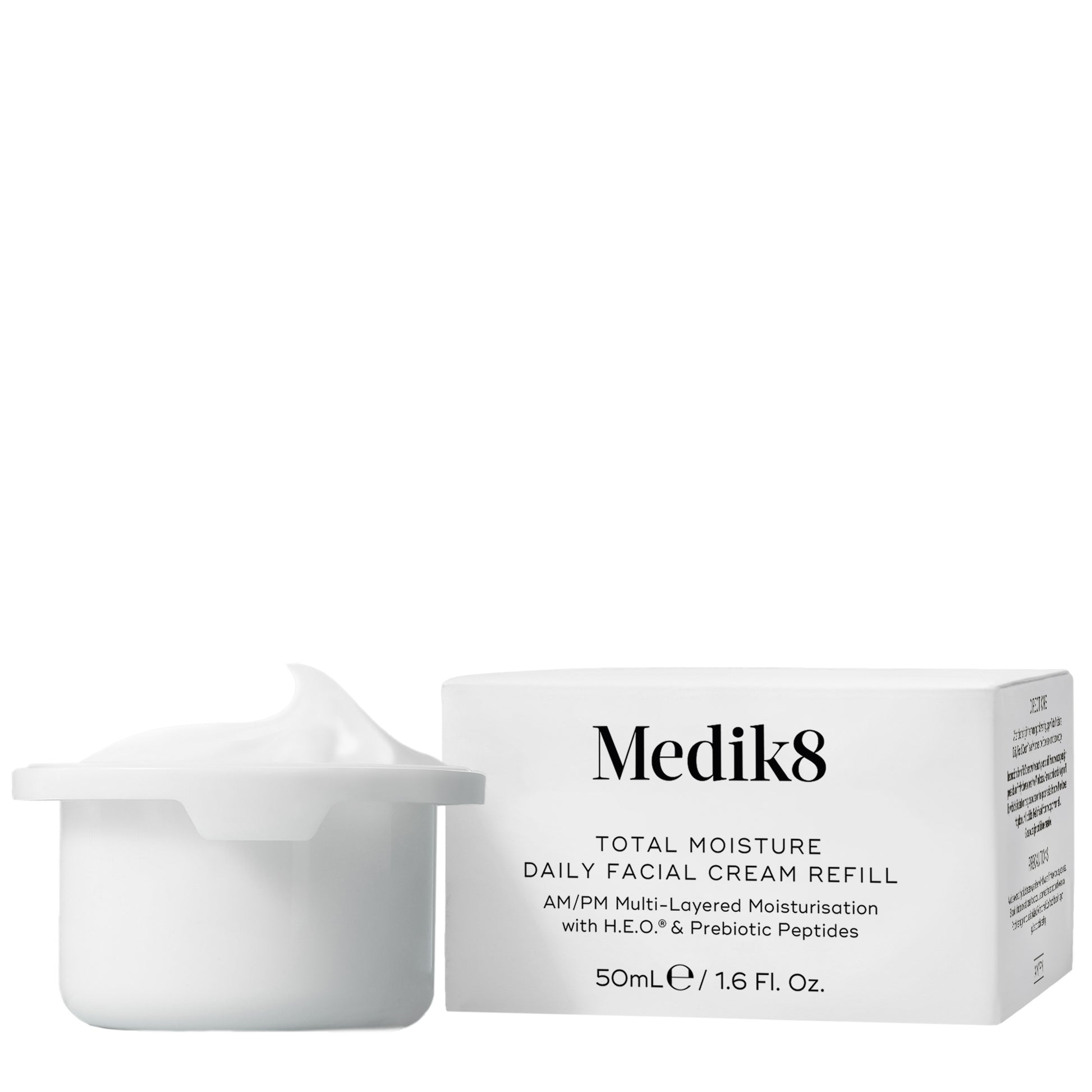 Medik8 Total Moisture Daily Facial Cream refill with packaging on a white background
