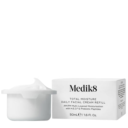 Medik8 Total Moisture Daily Facial Cream refill with packaging on a white background