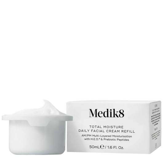 Medik8 Total Moisture Daily Facial Cream refill with packaging on a white background