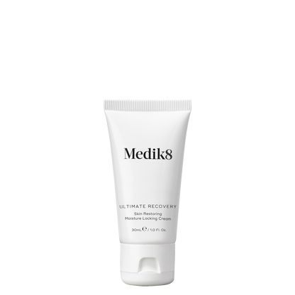 Medik8 ULTIMATE RECOVERY MOISTURISER skincare cream tube on a white background