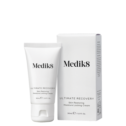 Medik8 Ultimate Recovery Skin Restoring Moisture Locking Cream with packaging on a white background