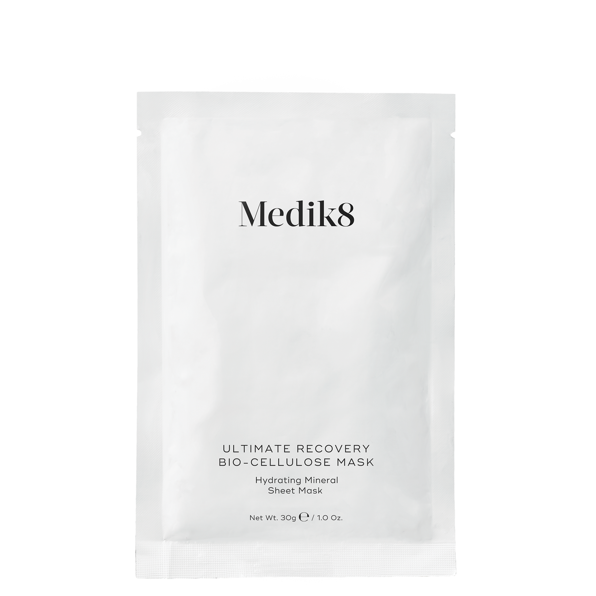 Medik8 Ultimate Recovery Bio-Cellulose Mask packaging on a white background